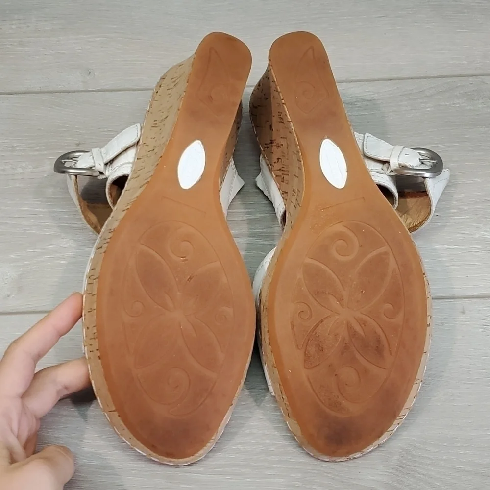 Born Women Comfort Cork Wedge Sandals shoes sz 10
